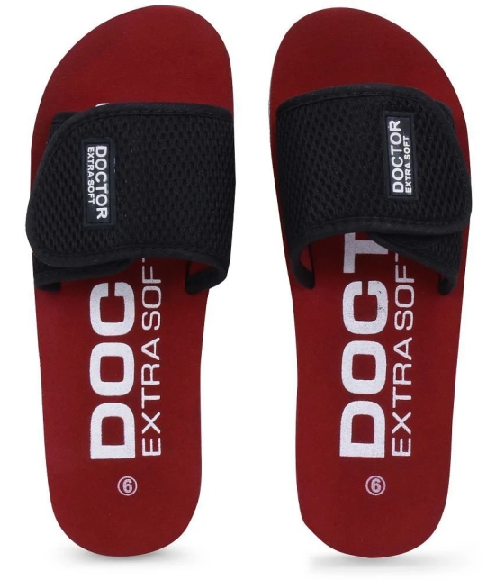 DOCTOR EXTRA SOFT - Maroon  Womens Slide Flip flop - None