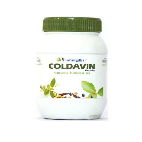 COLDAVIN SHARANGDHAR AYURVEDA - Ayurvedic instant tea for fighting cough, cold & fever.-200 gms