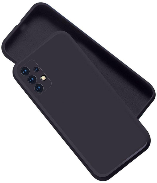 Case Vault Covers - Black Silicon Plain Cases Compatible For Samsung Galaxy A13 4G ( Pack of 1 ) - Black