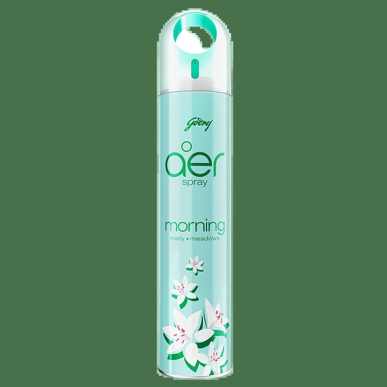 Godrej Aer Spray - Home & Office Air Freshener, Morning Misty Meadows, 220 Ml