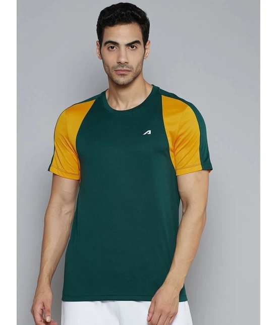 Alcis - Green Polyester Slim Fit Mens Sports T-Shirt ( Pack of 1 ) - None