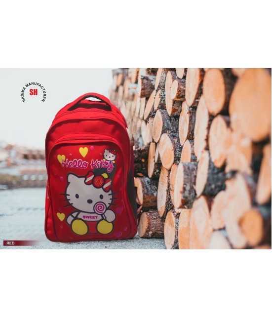 SH NASIMA Unisex Kids School Bag Cartoon Backpacks For /Boy/Girl/Baby/ (3-12 Years) Waterproof School Bag (21 L) - Red