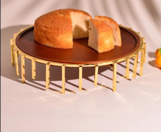 Cake Stand | Riser| Serving Tray| Platter: Wood and Metal