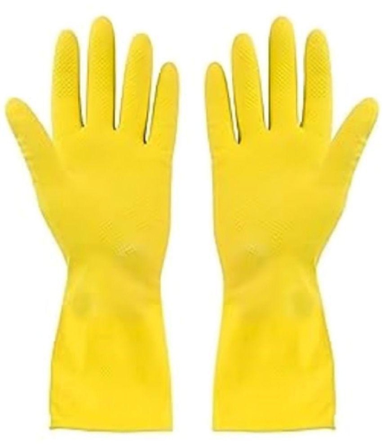 dust n shine - Yellow Cleaning Glove For Kitchen Cleaning