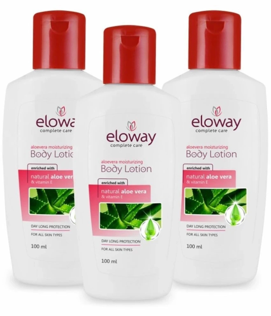 Eloway Aloe Vera Moisturizing Body Lotion 100ml Pack of 3