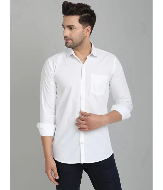 VERTUSY - White Cotton Regular Fit Mens Casual Shirt ( Pack of 1 ) - None