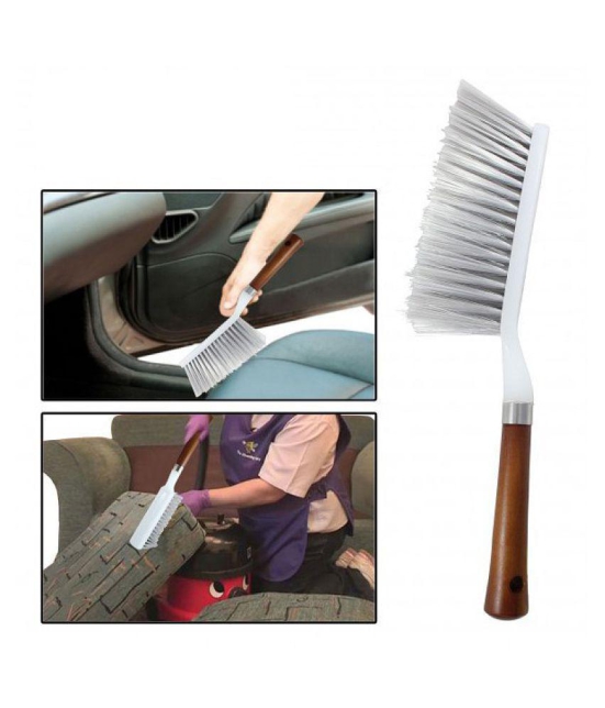 Hard & Long Bristles Plastic Cleaning Brush for Car Seat Carpet Mats