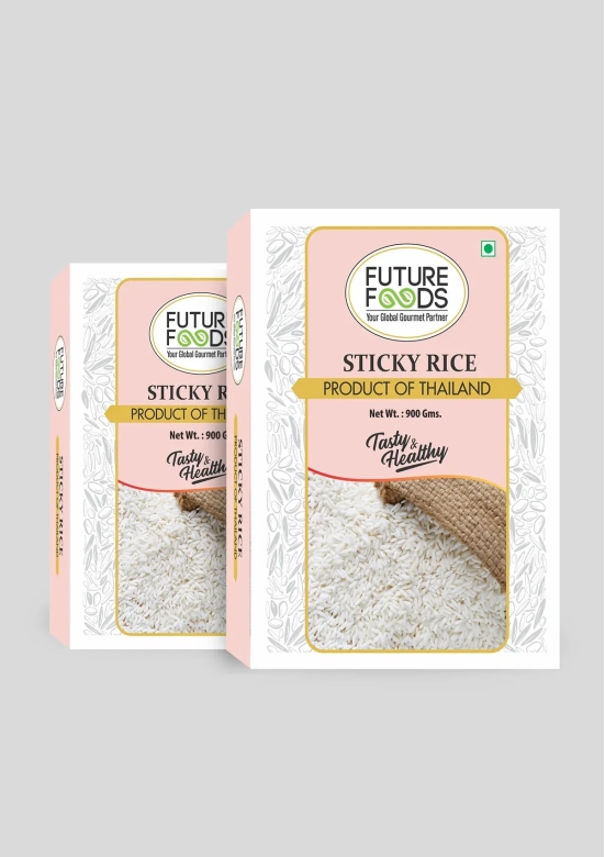 Future Foods Glutinos Sticky Rice | Sweet Rice | Healthy & Tasty | Gluten Free | Fiber Rich | Product of Thailand | 900g (Pack of 2)