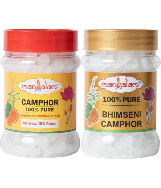 Mangalam Camphor Tablet and Bhimseni Tablet Jar Combo100g