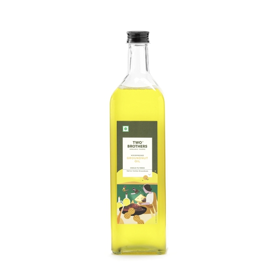 Peanut Oil - Wood Pressed - 1Ltr - Glass Bottle