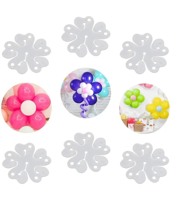 Zyozi ® Flower Shape Balloon Clips for Balloon Holder, Flower Shape Balloon Clips for Balloon, Flower Clips for Balloon Arch for Baby Shower, Wedding, Birthday Party Event Decorations (Pack 