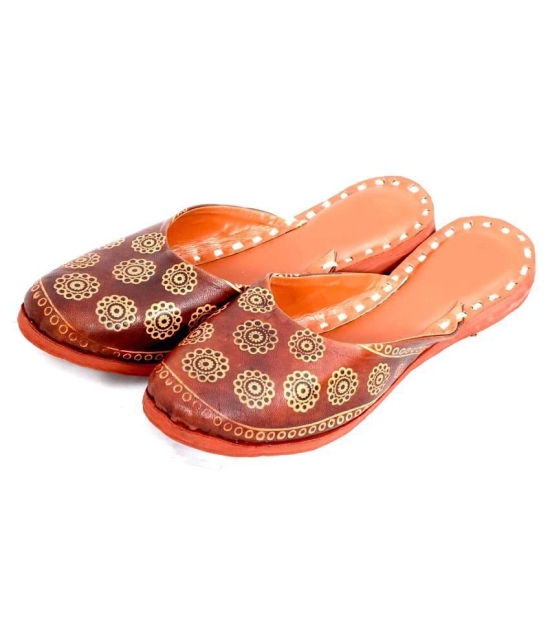 Raj Brown Ethnic Footwear - None