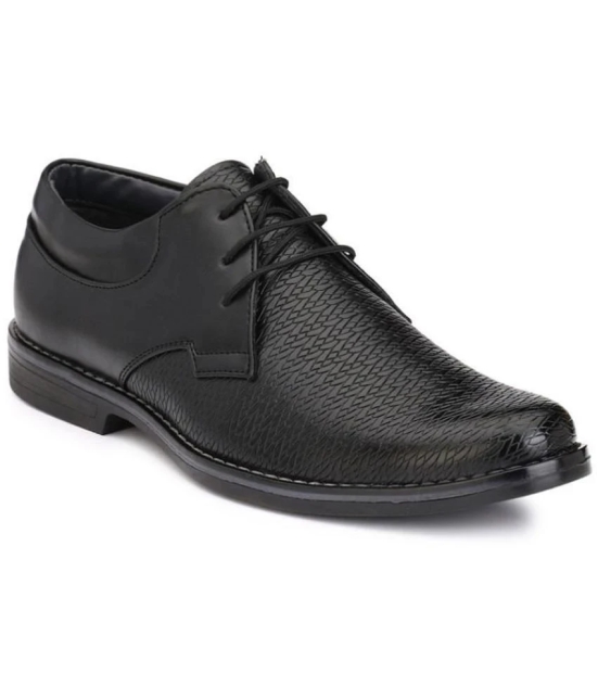 Leeport - Black Mens Derby Formal Shoes - None