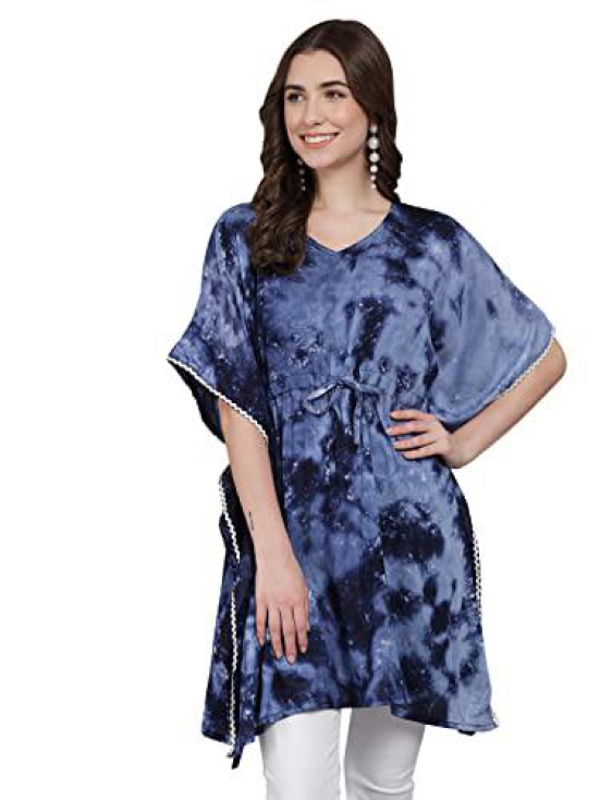 FUNDAY FASHION Regular wear Tie Die Kaftan Top for Women