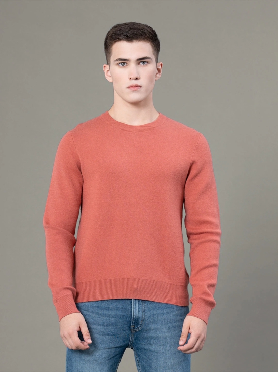 RedTape Round Neck Solid Sweater for Men | Essential Comfort for Every Day