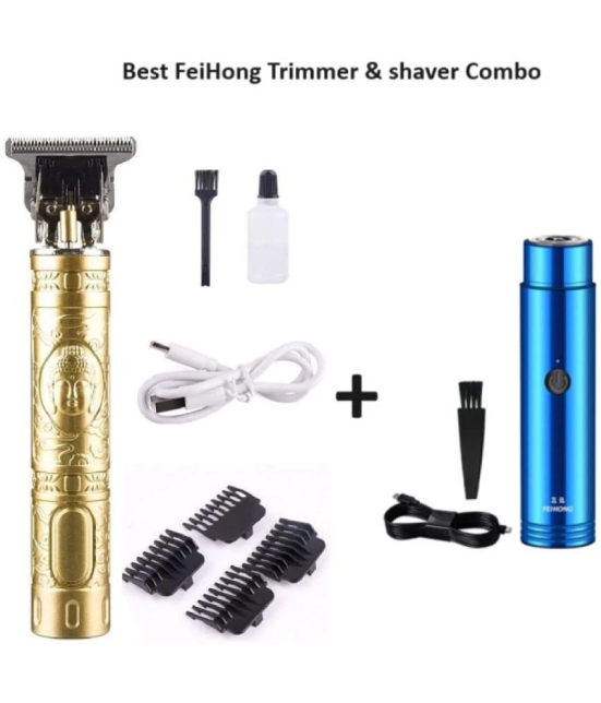 FeiHong vintage T9 Gold Cordless Beard Trimmer With 30 minutes Runtime