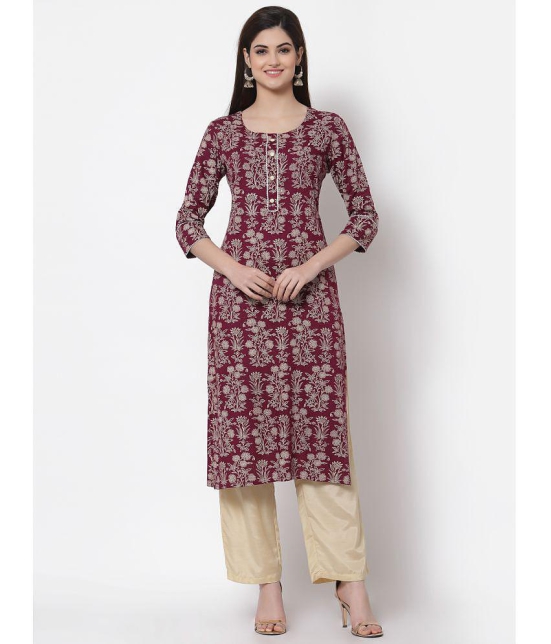 Kbz Pink Rayon Straight Kurti - Single - None