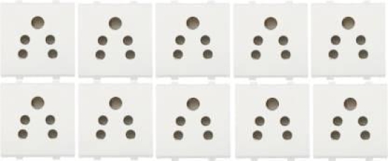 Anchor Penta 38320 6A Socket, White, Pack of 10