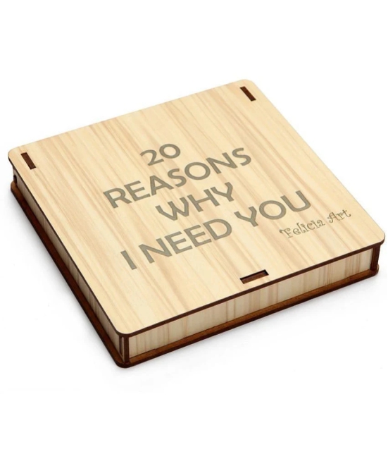 FELICIA ART 20 Reasons Why I Need You Message Valentines Day Gift Box