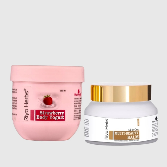 Body Yogurt Strawberry & All in One - Multi Beauty Balm Combo