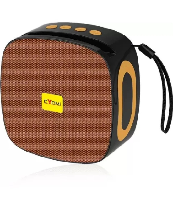 CYOMI CY_MAX614 5 W Bluetooth Speaker Bluetooth v5.0 with SD card Slot Playback Time 10 hrs Brown - Brown