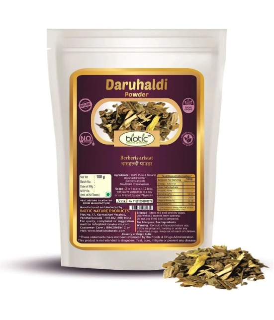 Biotic Daruhaldi Powder (Berberis aristata) Daru Haldi Powder 100 gm