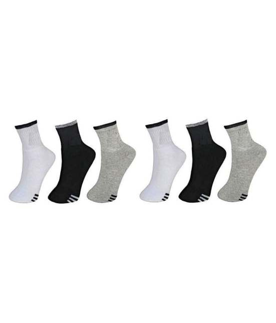 PENYAN - Cotton Men's Striped Multicolor Ankle Length Socks ( Pack of 6 ) - Multicolor