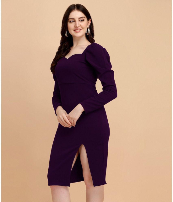 Sheetal associates - Purple Polyester Blend Womens Bodycon Dress ( Pack of 1 ) - None