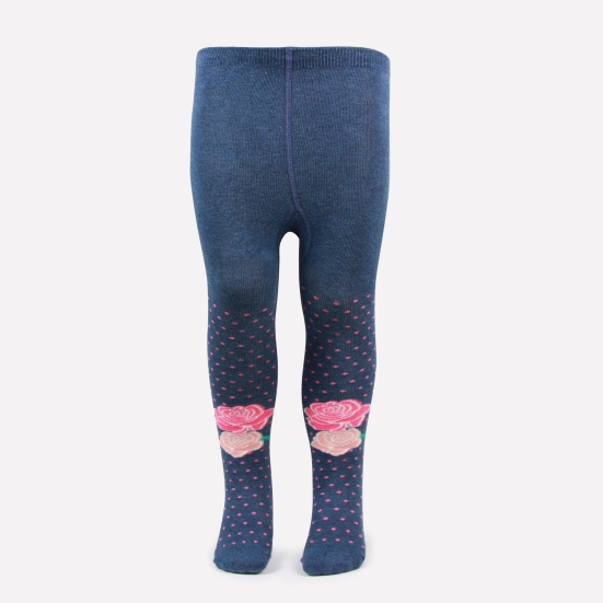 Barbie Printed Knitted Tights For Baby Girls - Light Navy Light Navy M 2-4 Years