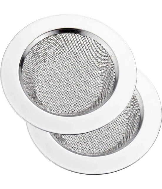 Strainers & Sieves sink jali Kitchen Sink, Basin, Bathroom Sink, Floor Stainless Steel Push Down Strainer (9 cm Set of 2)