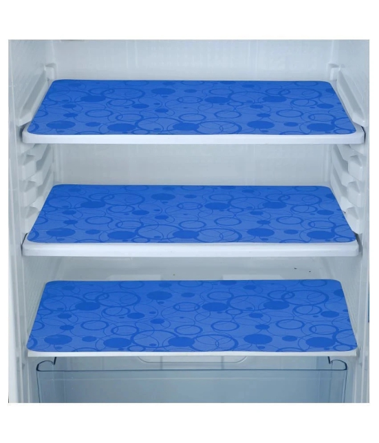 E-Retailer Set of 3 PVC Blue Fridge Mats - Blue