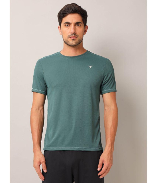 Technosport Green Polyester Slim Fit Men's Sports T-Shirt ( Pack of 1 ) - None