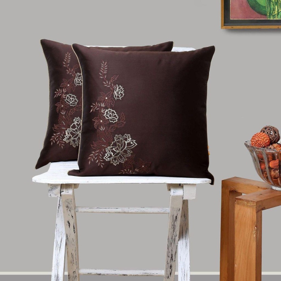 Set of 2pcs Wine Embroidered cushion cover 16