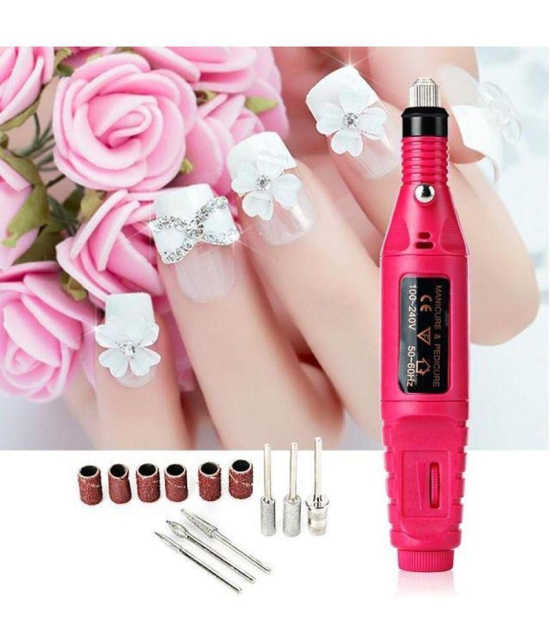 KP2Â® Mini Electric Nail Drill Art Manicure File, Portable Manicure Pen Sander Polisher for Exfoliating, Grinding, Polishing, Remove Nail paint ( Multicolored Set Of 1 )