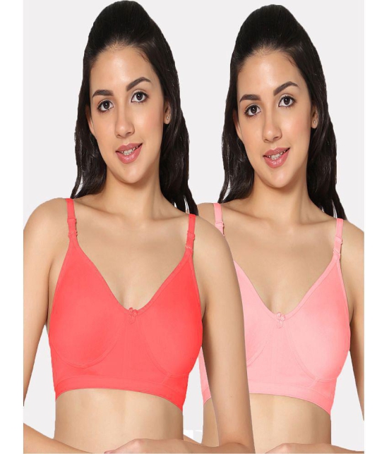 IN CARE LINGERIE - Multicolor Cotton Non Padded Women's Everyday Bra ( Pack of 2 ) - None