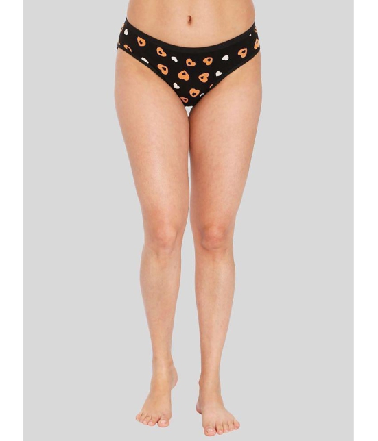 ILRASO - Black Cotton Printed Women's Bikini ( Pack of 1 ) - None