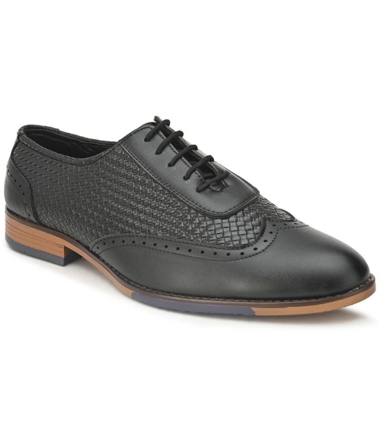 Sir Corbett - Black Mens Brogue Formal Shoes - None