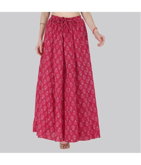 Sttoffa Magenta Cotton Womens Flared Skirt ( Pack of 1 ) - None