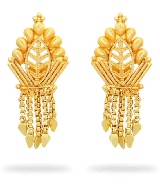 LUV FASHION Golden Chandbalis Earrings ( Pack of 1 ) - Golden