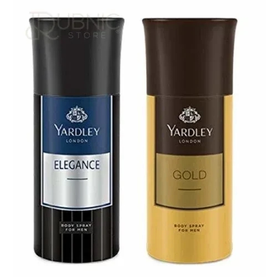 Yardley London Deodorant for Men Elegance and Gold Combo Pack of 2(150 ml)