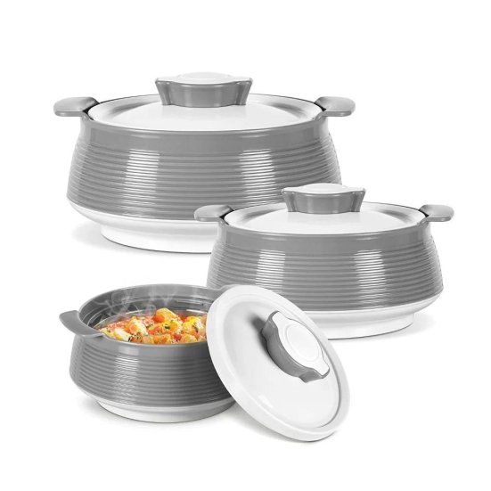 Milton Venice Insulated Inner Stainless Steel Casserole | Ideal For Chapatti Grey