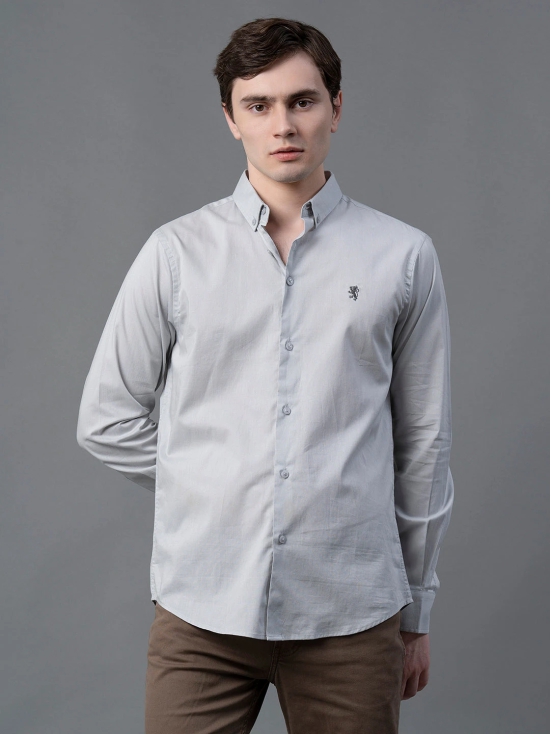 Red Tape Men Grey Solid Shirts