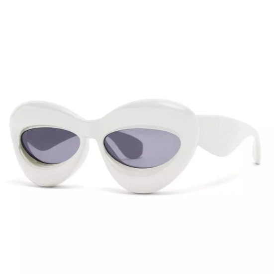 [ Vogue ] Inflated Runway Sunglasses-White