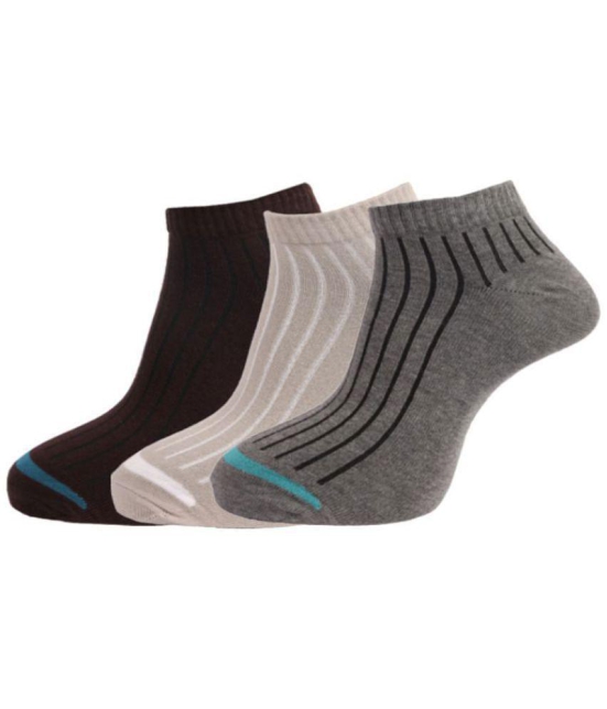 Dollar Cotton Casual Ankle Length Socks Pack of 3 - Multi