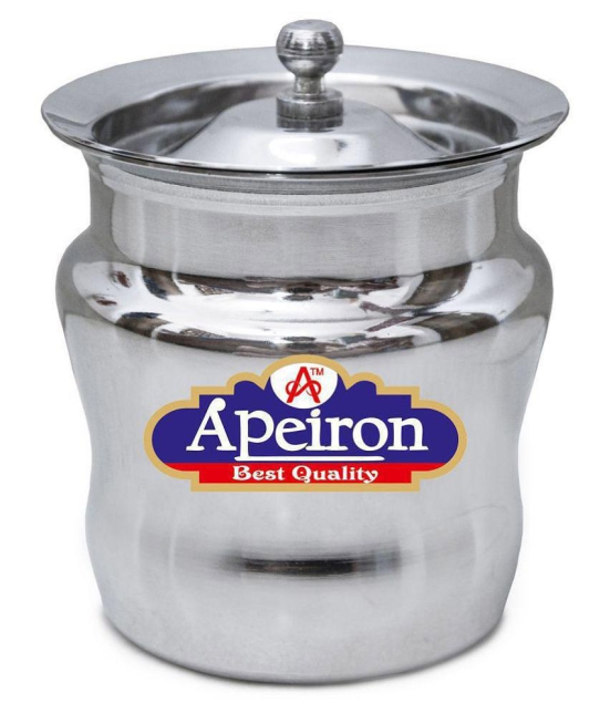 APEIRON DAMRU GHEE POT Steel Food Container Set of 2 300 mL - Silver