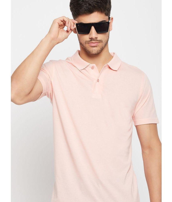 UNIBERRY - Pink Cotton Blend Regular Fit Mens Polo T Shirt ( Pack of 1 ) - None