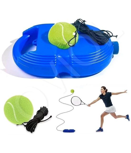 sevriza Tennis Trainer Rebound Ball with String Solo Tennis Trainer Set Self Tennis Practice Ball with String Cricket Trainer Rebound Ball with Rope Fill Sand or Water (Multicolor) (No Racke