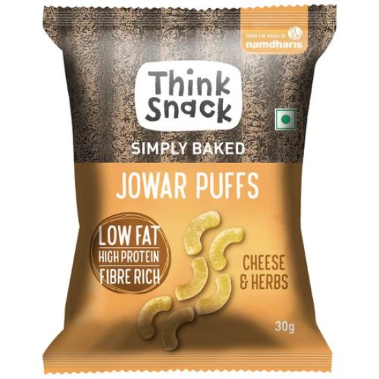 Think Snack Jowar Puffs Cheese N Herbs, 30 Gm