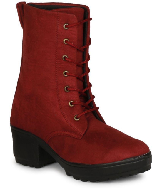 Saheb - Red Women's Mid Calf Length Boots - None