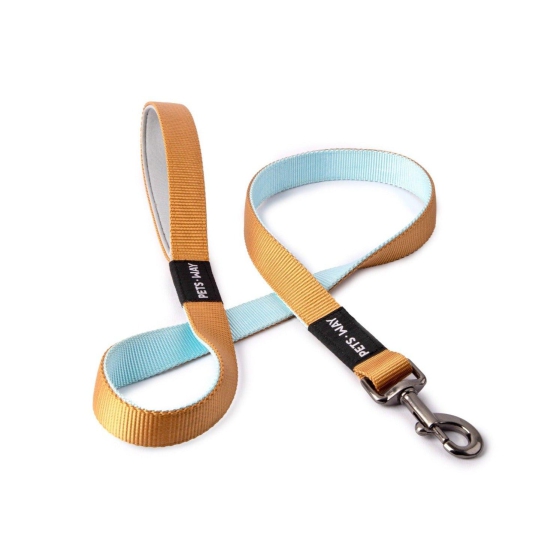 Pets Way Dual Color Leash - Honey & Sky-Large